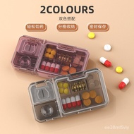 Convenient Pill Box Medicine Portable Pill Box Tablets Storage Box Sealed Multi-Grid Medicine Tablets Separately
