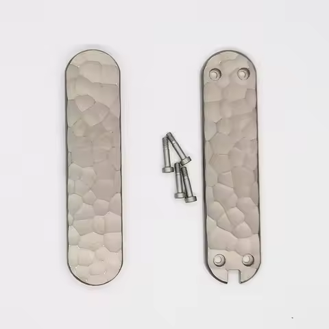 1 Pair Custom Made Titanium Alloy Scales with Ball Point Pen Cut-Out for 58mm Victorinox SAK MOD
