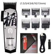 (#10 วีคัท) Madeshow M10 ปัตตาเลี่ยนตัดผม แถมฟันรอง6เบอร์ 0.5 1.5 1ถึง4 แบตเตอเลี่ยน แ