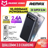 REMAX Quick Charge 2.4A Type C Output 10000mAh For Flight Dual USB Port PD Powerbank Android AKRPP10