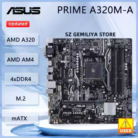 ASUS PRIME A320M-A Motherboard AM4 A320M DDR4 32GB M.2support Ryzen 5 5600 Ryzen 7 5700 Ryzen 5 2600