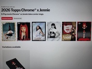 預訂topps chrome x jennie 原盒