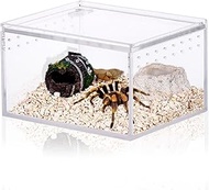 JOBEDE Jumping Spider Enclosure, Integrated Reptile Breeding Box Magnetic Acrylic Reptile Breeding B