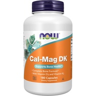 NOW s plements, Cal-Mag DK with Vitamin D-3 and Vitamin K-2, ports Bone Health*, 180 Capsules
