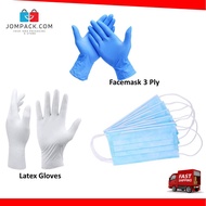 Nitrile Powder / Latex Gloves Gloves M Size / Face Mask Free Blue Examination Gloves M Size