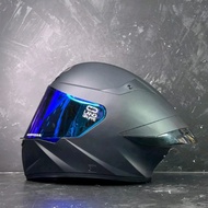 Helm KYT TT Course TTC Matt Black Doff Full Face Solid Paket Ganteng Original  striker r10 dj msru d