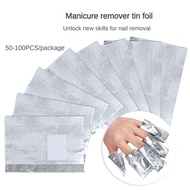 50/100pcs nail polish remover tin foil / Aluminum foil paper for nail polish remover (with cotton sh