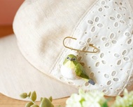 和紙飾品 胸針 綠繡眼 野鳥 鳥類