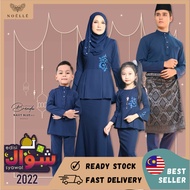 Noelle Baju Raya Family 2023 Baju Kurung Mother Child Baju Melayu Slim Fit Father Son Baby Sedondon BRENDA - NAVY BLUE 023