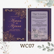 Kad Kahwin / Kad Jemputan / Invitation Card / Wedding Card A6/Barcode/Waze