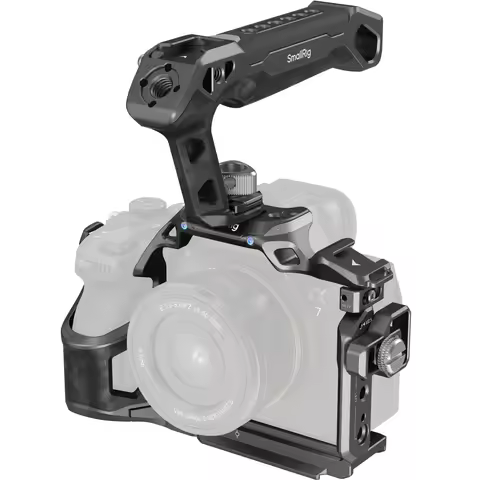 SmallRig A7 IV Cage with Top Handle & HDMI Cable Clamp, "Rhinoceros" Basic Kit for Sony Alpha 7R V/A