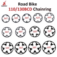 WUZEI Road Bike 110/130BCD Chainring 36/38/40/42/44/46/48/50/52/54/56/58/60T 110BCD/130BCD Road/Fold