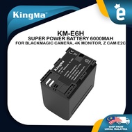 Kingma KM-E6H Battery for BlackMagic Camera BlackMagic 4K Monitor, Z Cam E2C High Capacity 6000mAh