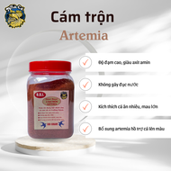 Cám trộn artemia hiệu én xanh O.S.I Mỹ Petrel Brand thức ăn dạng bột dinh dưỡng cho cá con và cá lớn