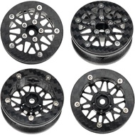 1.6" (40.6mm) Super Wheels, Carbon fibre Beadlock Wheel fit for SCX24 TRX4M FCX24 FCX24M CR18P 1/24 
