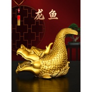 Brass Arowana Ornaments Fish Arowana Arowana Arowana Home Living Room Decoration Five-spine Six-Beas