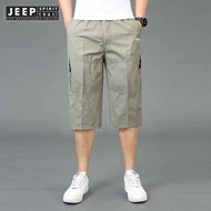 JEEP SPIRIT 1941 ESTD Mens Cargo Pants Cotton Thin Multi Pocket Breathable Cargo Pants