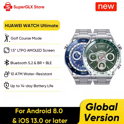 【US Express】HUAWEI WATCH Ultimate Smartwatch 1.5" LTPO AMOLED Display Health Monitoring 100m Water R