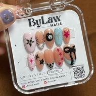 [ByLaw. Nails] | Retro 8-Ball Press On Nails | Y2K Star Fake Nails | Animal Print Nailart | Pop Art 
