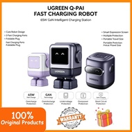 UGREEN X662 Q‑Bot 65W GaN Charger 2C1A 3‑Port PD Fast Charger Robot Design With Emoji Display Mini D