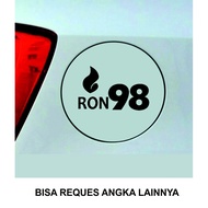 RON 98 Fuel Cap Sticker for all types of universal cars