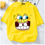 *SIZE 2XS~2XL* CUTE SPONGEBOB COTTON TSHIRT WOMEN MEN CARTOON T-SHIRT BAJU MURAH VIRAL T SHIRT PEREM