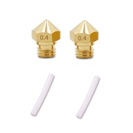2 unit Nozel Extruder MK10 M7 0.4mm dan 2 unit kit tiub PTFE, untuk Wanhao FlashForge Creator Pro 2 