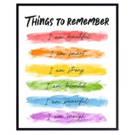 Positive Affirmations Wall Art - Inspiration Quotes Saying Wall Art - Encouragement Gift for Woman G