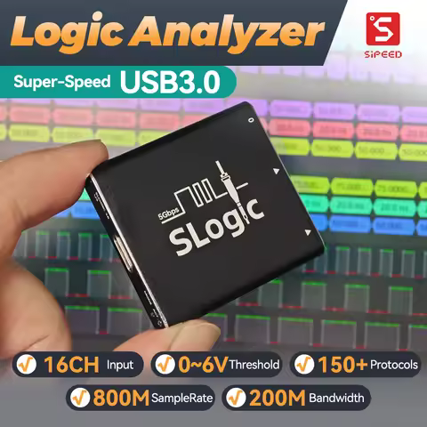 Sipeed SLogic16U3 16CH 800M Samplerate 5Gbps USB3 Super-Speed Logic Analyzer Adjustable Threshold Fo