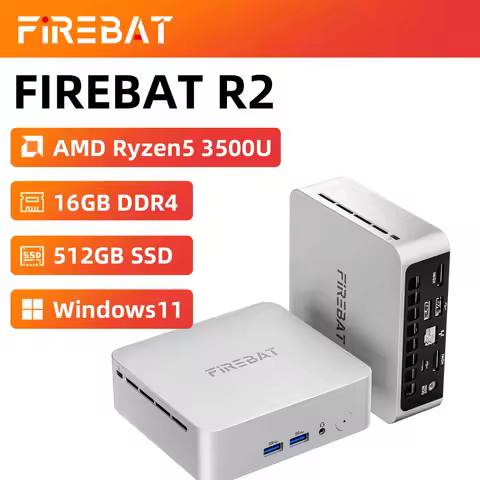FIREBAT R2 Mini PC AMD Ryzen 5 3500U (Beats N150/N97) 16GB RAM 512GB SSD Desktop Mini Computers WIFI