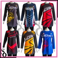 (SUPERONE) MUSLIMAH JERSEY DESIGN MALAYSIA LENGAN PANJANG / BAJU SUKAN JERSI MUSLIMAH PLUS SIZE MS