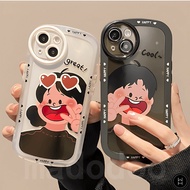1F Cartoon Couple Casing Samsung Galaxy S23 S22 Ultra S21 Plus A24 A54 A34 A14 4G 5G A04E A04 A52 A5