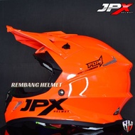 HELM JPX CROSS FOX1 SOLID FLUO RED GLOSS PAKET GANTENG GOOGLE SNAIL HELM JPX KLX ORIGINAL HELMET M