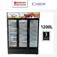 KAINON 1200L 3-Door Showcase Chiller SC-1180 | Three Glass Door​​​​​​​ Long Lasting Chilling Penyeju