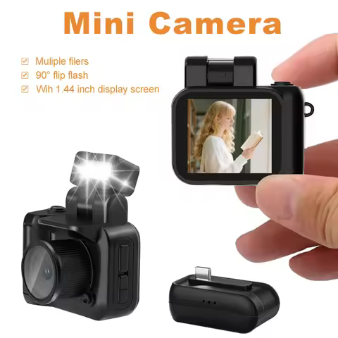 Y4000 Mini Camera 1080P HD Quality Portable Design Retro Look Comes with Flash Light and Battery Doc