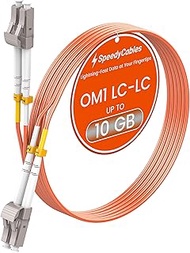 2M/7ft OM1 LC to LC Fiber Patch Cable - 1G/10GB Duplex 62.5/125um Multimode Fiber Optic Cable Cord L