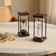 1pc 30-Minute Classic Wooden Timer, Vintage Square Sand Timer, Graduation Season Gift Birthday