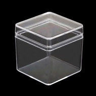 【Booming】 4x4x4 cm Square Small Box PS Transparent Plastic Storage Box Collection Showpiece Box Disp