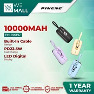 3C(ccc) Pineng PN-876PD 10000mAh 22.5W Fast Charge Built-in Cable Portable Mini Powerbank PN876