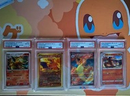 Psa8 advent of arceus噴火龍/ Psa9 neo2 噴火龍/ Psa10 Sv2a SR 噴火龍ex/ illustration grand prix charizard