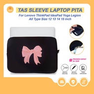 Pouch Notebook Lining Bag Lenovo Ideapad Slim 14 Inch Girly Shades Satin Ribbon Decoration Thick Mat