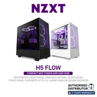 NZXT H5 Series : H5 Flow (2024), Flow RGB (2024), Flow, Elite - Premium Gaming PC Case, Black & Whit