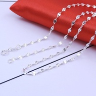 rantai leher perempuan rantai silver 9999 Sterling Silver Necklace Snowflake Korean Version Sunflowe