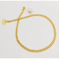 Bangkok Gold Anklet with 916 Cop File Copy Gold