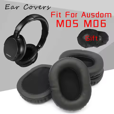 Ear Pads For Ausdom M05 M06 Headphone Earpads Replacement Headset Ear Pad PU Leather Sponge Foam