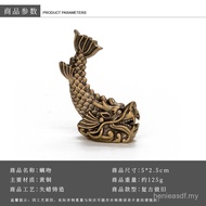 Chi Kiss Bronzeware Ornaments Brass Antique Tail Kiss Dragon Head Fish Kiss Animal Home Entrance Dec