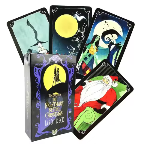 10.3x6cm Disney The Nightmare Before Christmas Tarot Deck and PDF Guidebook Board Game Divination Te