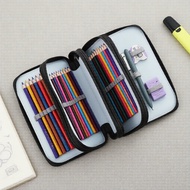 Oxford 72-Slot Pencil Case for Students with Dividers, Handle, and Zipper Closure Sarung Pensel 72-S