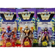 MOTU Origins X WWE - Masters Of The WWE Universe (set of 3) - Steve Austin, Chyna, Rey Mysterio