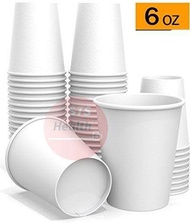 [Ready Stock] 1000 pcs Paper cup 6oz White | Disposable 6oz Paper cup White | Plain Paper Cup 6oz | 